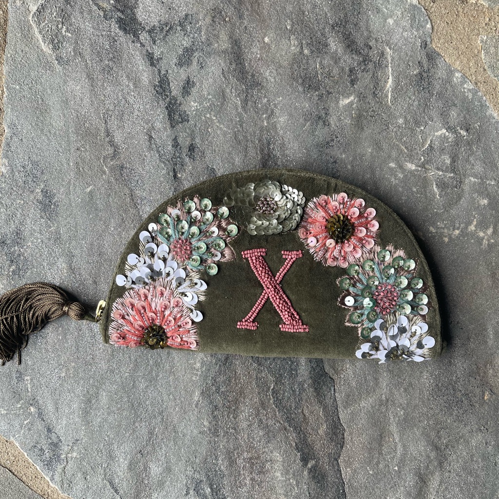 Monogram Crescent Pouch